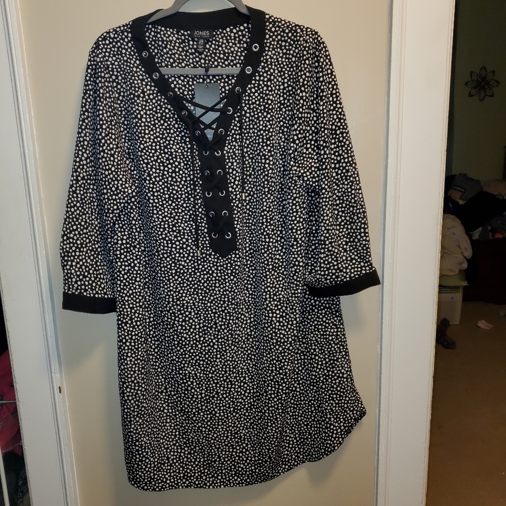 NWT. Jones of New York polka dot dress.